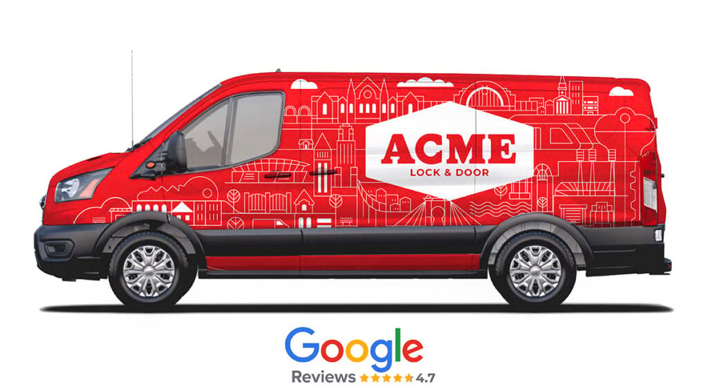 Acme service truck on the company homepage